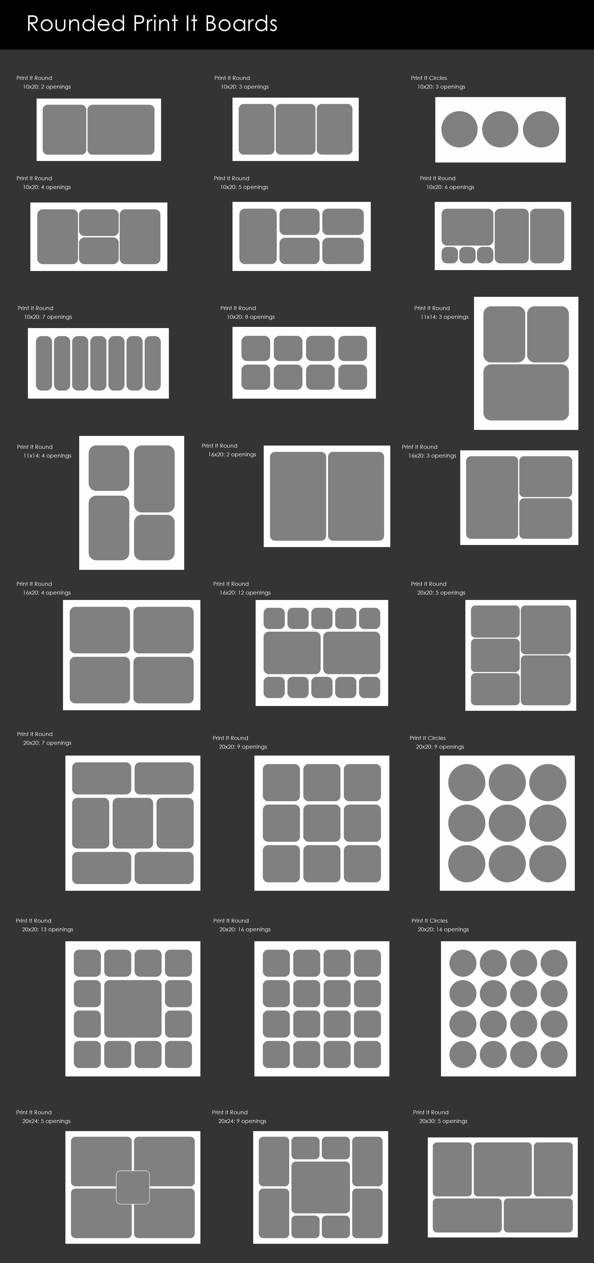Rounded Print It Board Mcp Photoshop Actions And Lightroom Presets Lightroom Wedding Album Templates